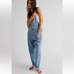 Free People Ziggy Overall in Powder Blue size M.